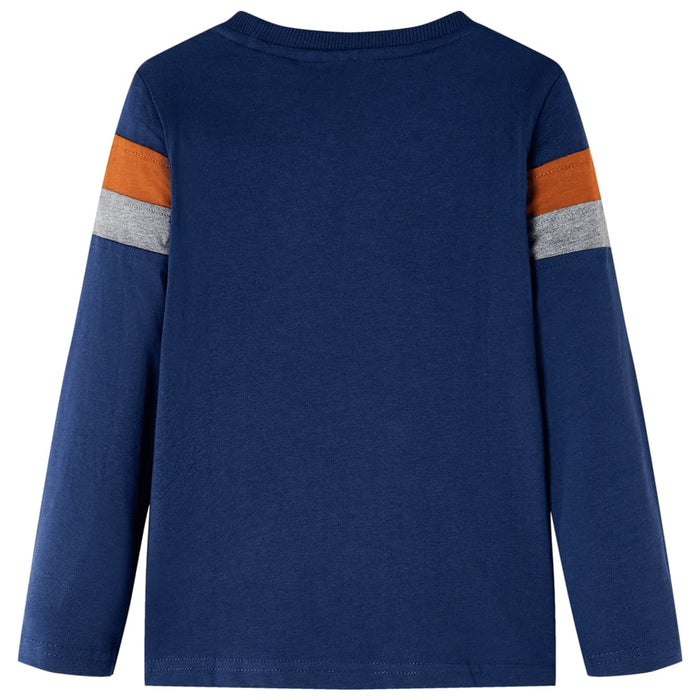 Tricou pentru copii cu mâneci lungi, bleumarin, 116 - WALTI WALTI