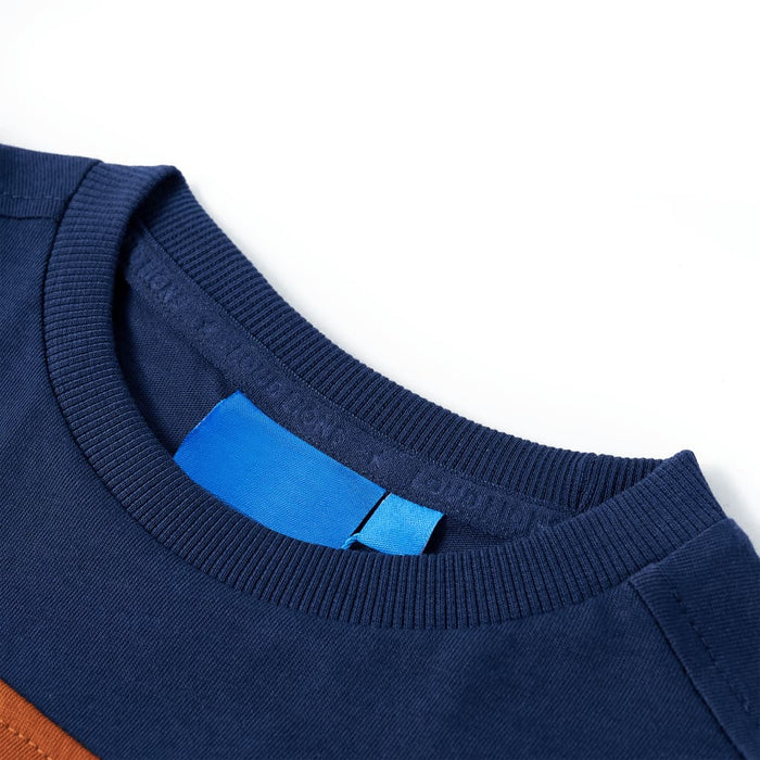Tricou pentru copii cu mâneci lungi, bleumarin, 116 - WALTI WALTI
