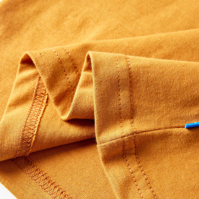 Tricou pentru copii cu mâneci lungi ocru închis 92 WALTI