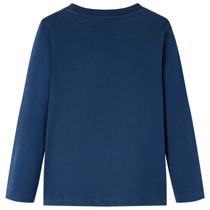 Tricou pentru copii cu mâneci lungi bleumarin 92 WALTI
