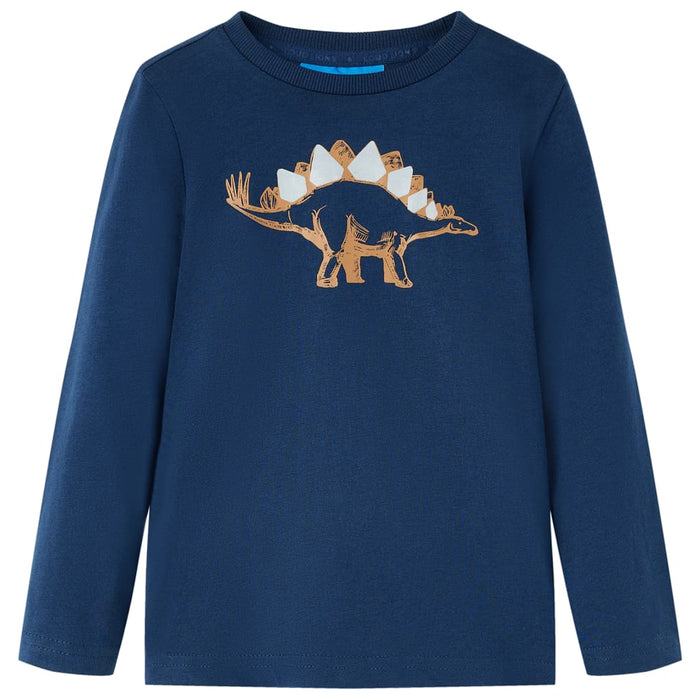 Tricou pentru copii cu mâneci lungi bleumarin 128 WALTI