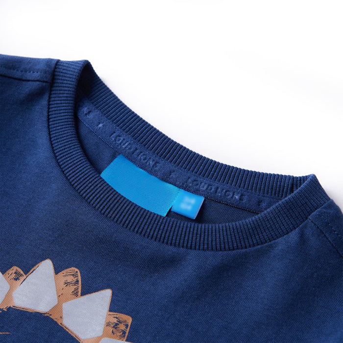 Tricou pentru copii cu mâneci lungi bleumarin 140 WALTI
