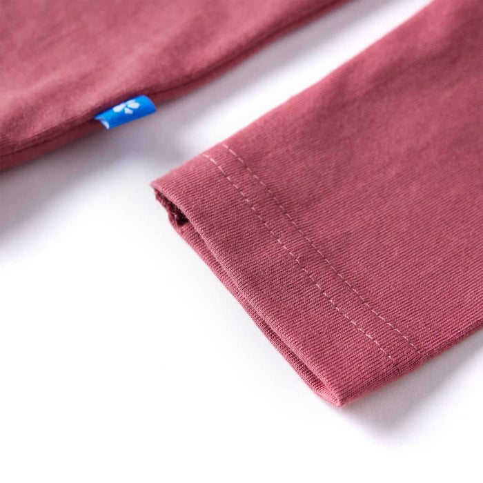 Tricou pentru copii cu mâneci lungi roșu închis 116 - WALTI WALTI