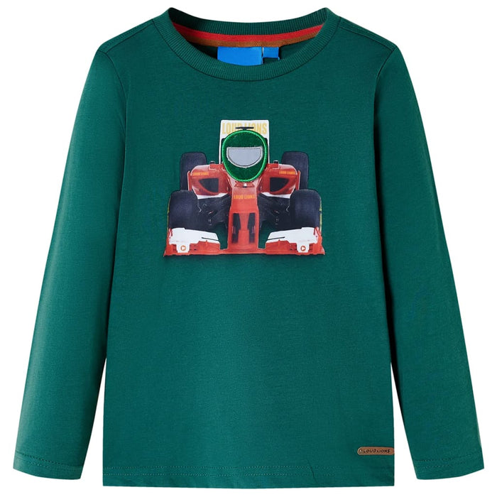 Tricou de copii cu mâneci lungi, verde, 92 WALTI