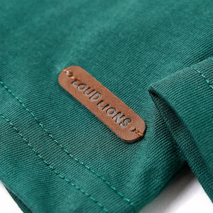 Tricou de copii cu mâneci lungi, verde, 128 - WALTI WALTI