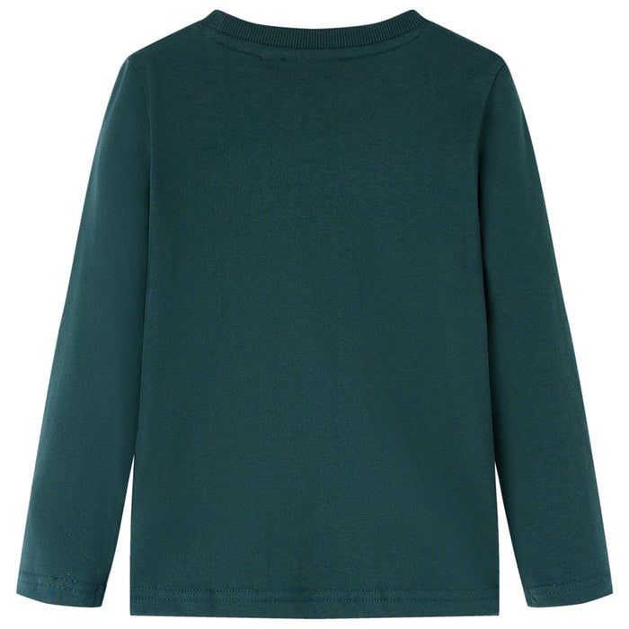 Tricou de copii cu mâneci lungi verde închis 116 WALTI