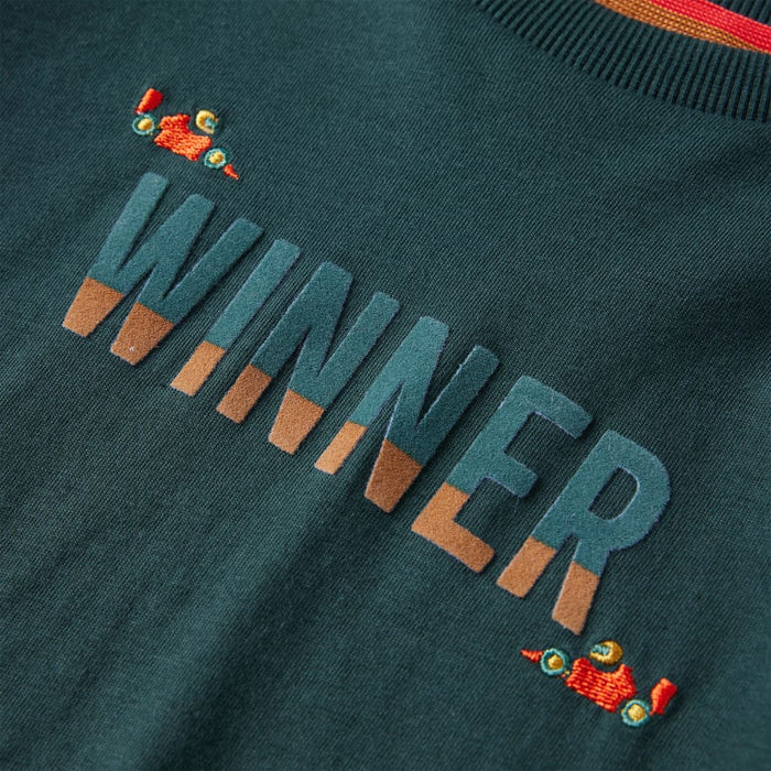Tricou de copii cu mâneci lungi verde închis 140 WALTI