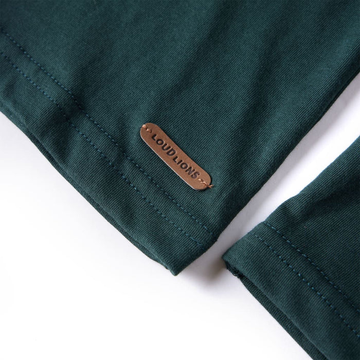 Tricou de copii cu mâneci lungi verde închis 140 WALTI