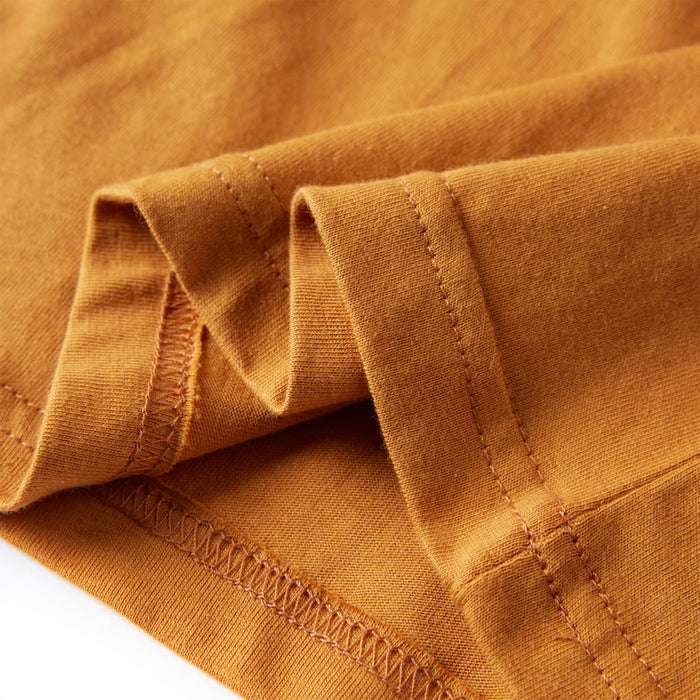 Tricou pentru copii cu mâneci lungi, ocru închis, 104 - WALTI WALTI