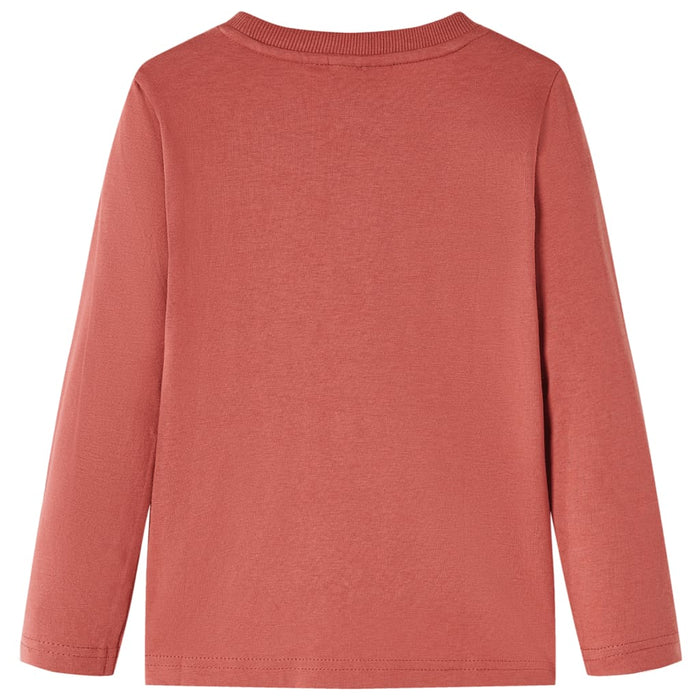 Tricou de copii cu mâneci lungi, henna, 104 WALTI