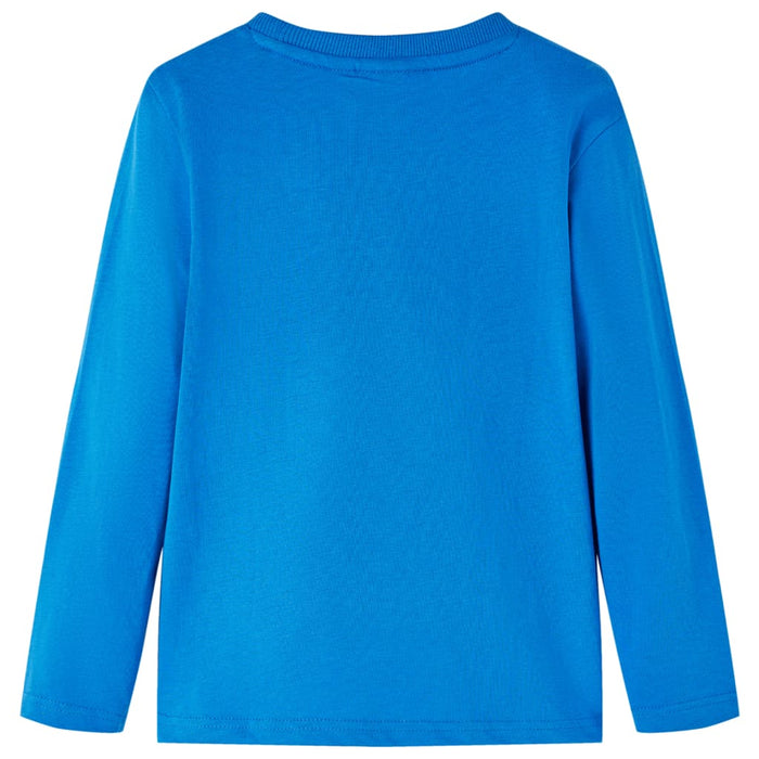 Tricou de copii cu mâneci lungi, albastru cobalt, 116 - WALTI WALTI