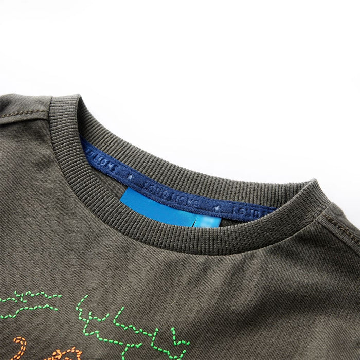 Tricou pentru copii cu mâneci lungi,, kaki, 92 WALTI