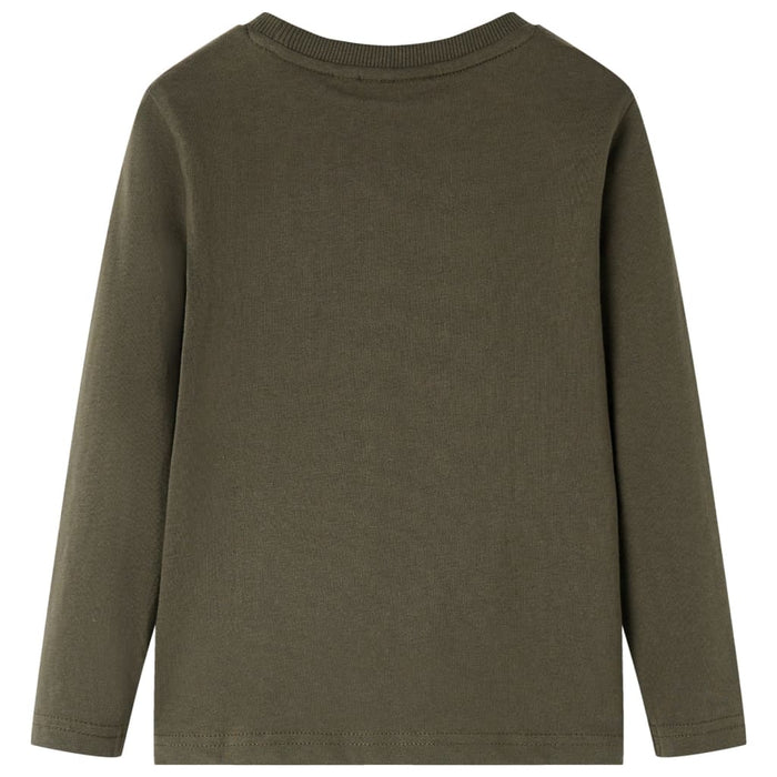 Tricou pentru copii cu mâneci lungi,, kaki, 128 WALTI