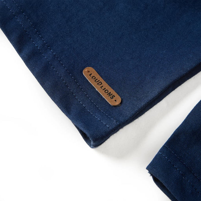 Tricou de copii cu mâneci lungi, bleumarin, 116 - WALTI WALTI