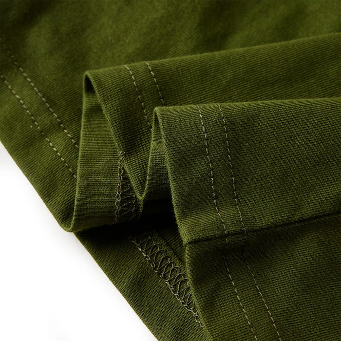 Tricou de copii cu mâneci lungi kaki închis 116 - WALTI WALTI