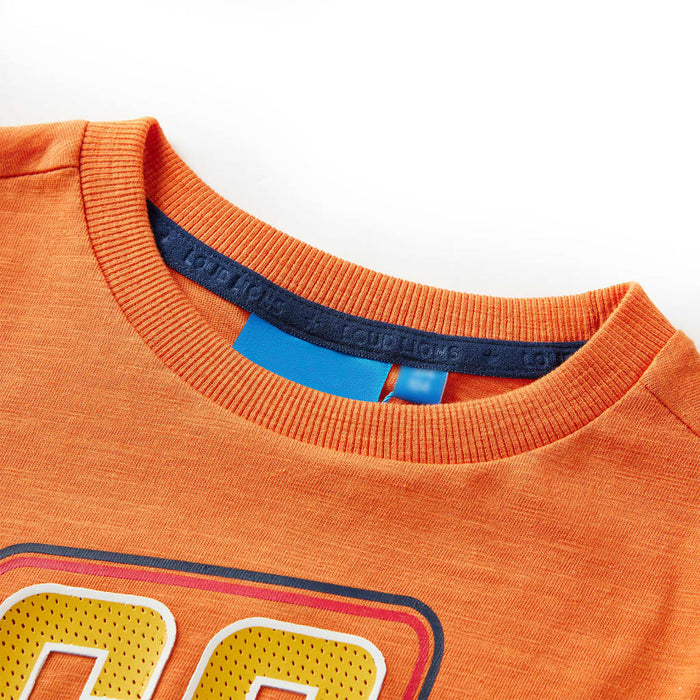 Tricou copii mâneci lungi, portocaliu închis 92 WALTI