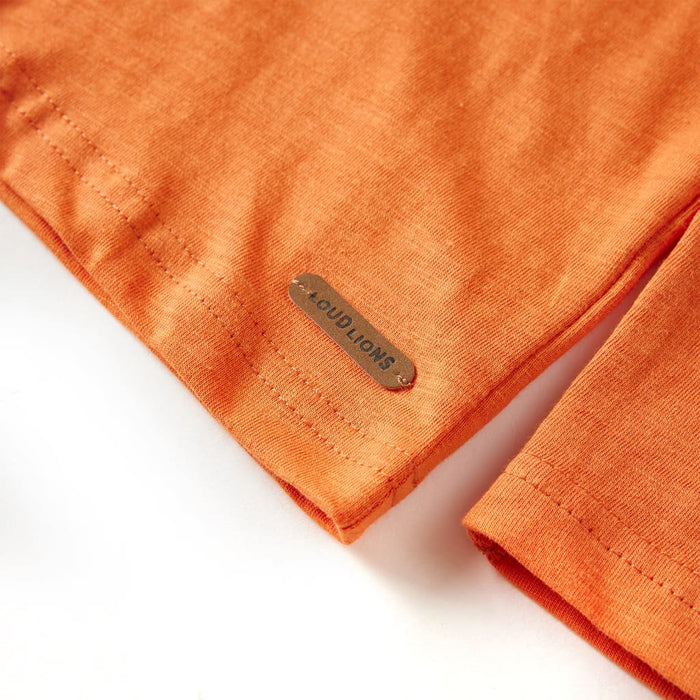 Tricou copii mâneci lungi, portocaliu închis 92 WALTI