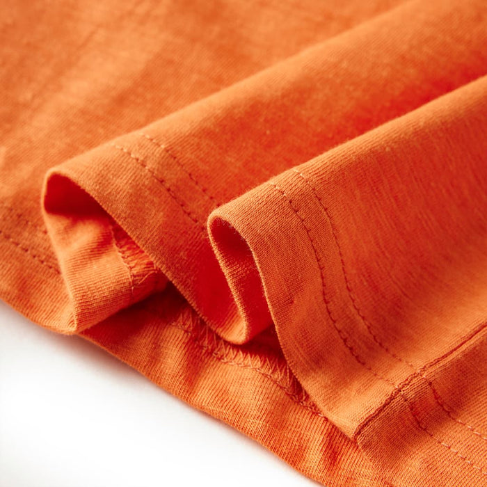 Tricou copii mâneci lungi, portocaliu închis 104 WALTI