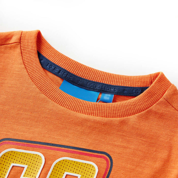 Tricou copii mâneci lungi, portocaliu închis 128 WALTI