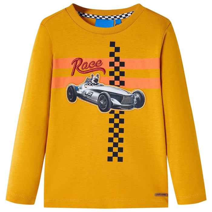 Tricou pentru copii cu mâneci lungi, ocru, 140 WALTI