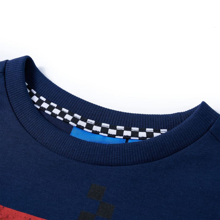 Tricou copii mâneci lungi, bleumarin, 140 WALTI