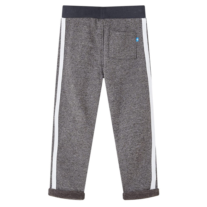 Pantaloni de trening pentru copii, gri închis melanj, 104 - WALTI WALTI
