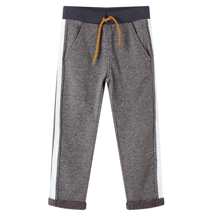 Pantaloni de trening pentru copii, gri închis melanj, 140 WALTI
