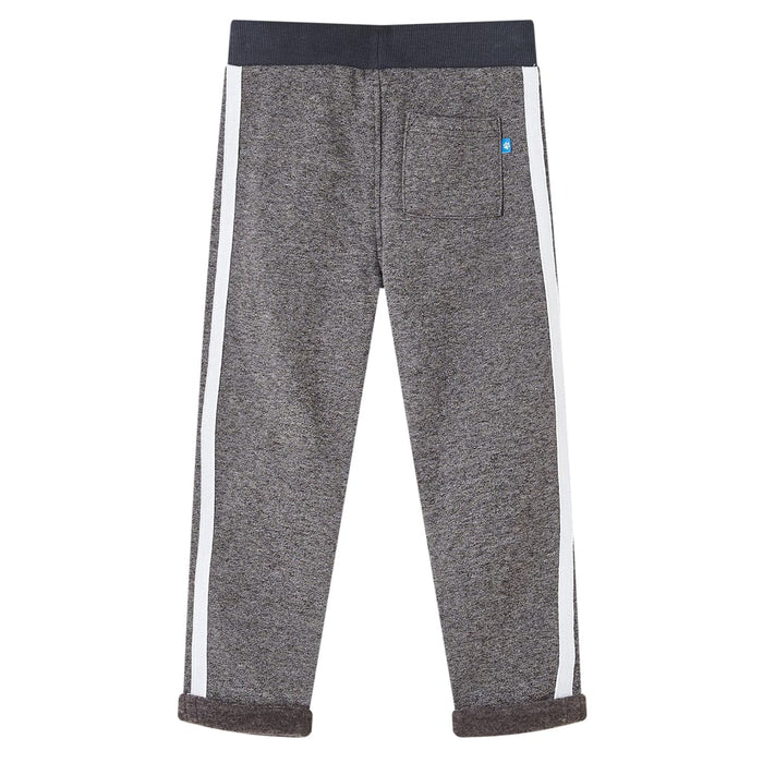 Pantaloni de trening pentru copii, gri închis melanj, 140 WALTI