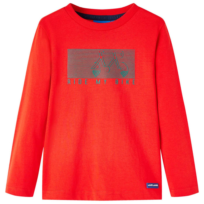 Tricou pentru copii cu mâneci lungi, roșu, 116 WALTI