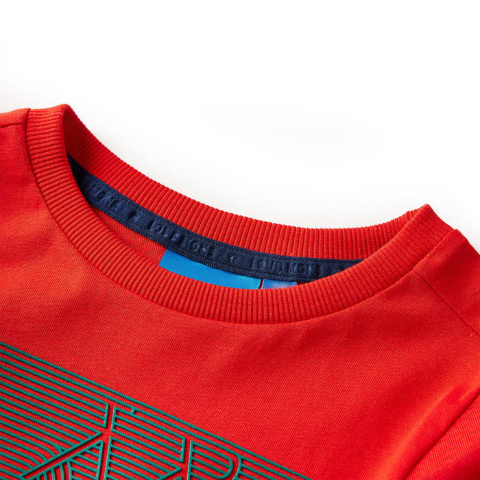 Tricou pentru copii cu mâneci lungi, roșu, 128 WALTI