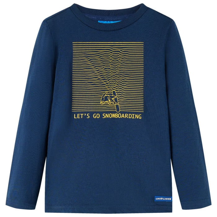Tricou de copii cu mâneci lungi bleumarin 92 WALTI