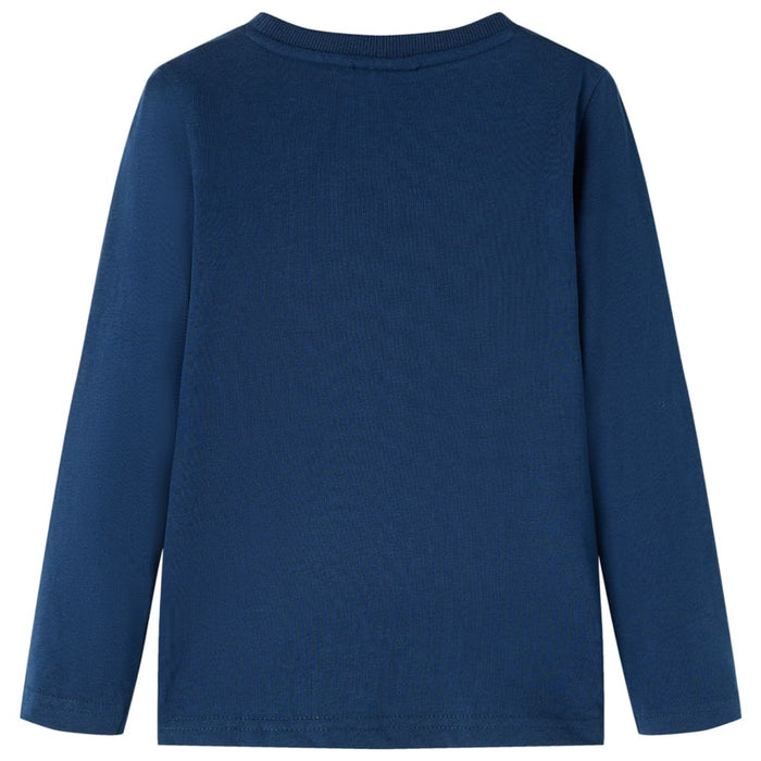 Tricou de copii cu mâneci lungi bleumarin 128 - WALTI WALTI