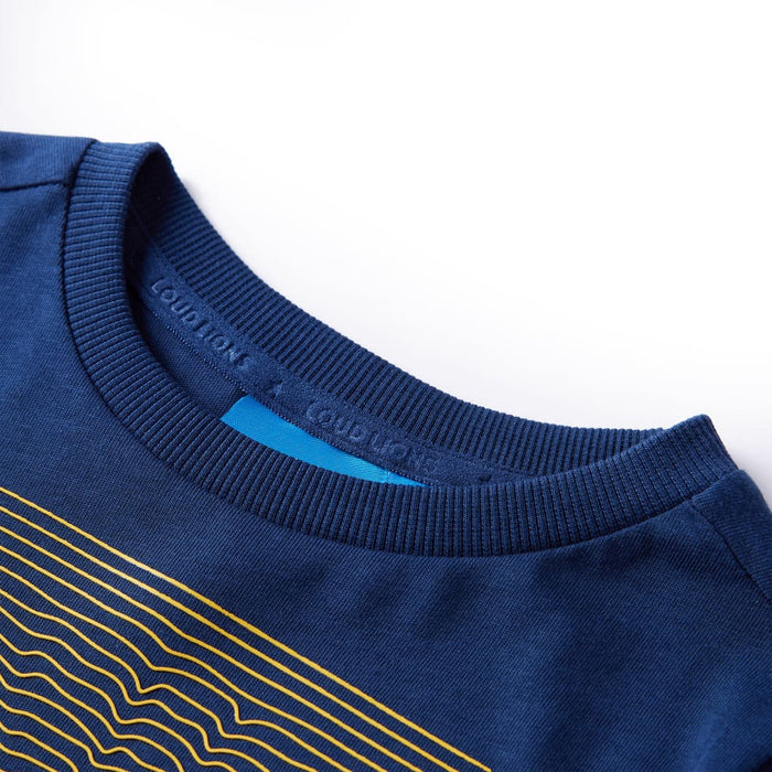 Tricou de copii cu mâneci lungi bleumarin 128 - WALTI WALTI