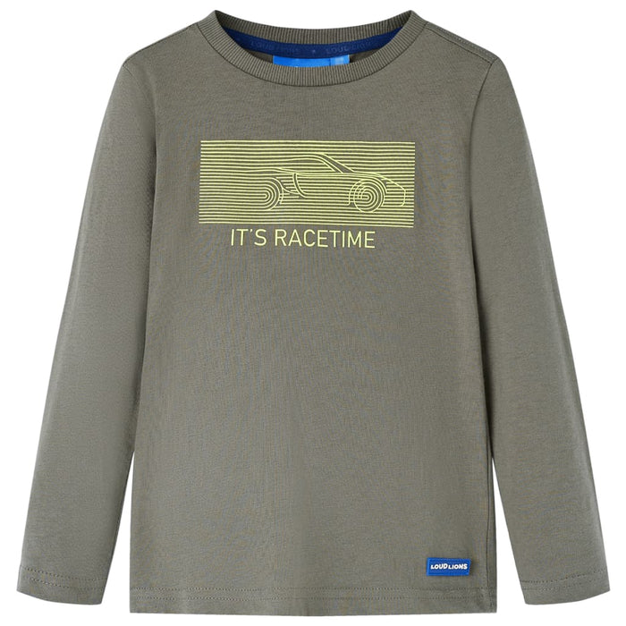 Tricou pentru copii cu mâneci lungi, kaki, 104 - WALTI WALTI