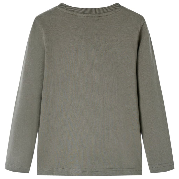 Tricou pentru copii cu mâneci lungi, kaki, 104 - WALTI WALTI