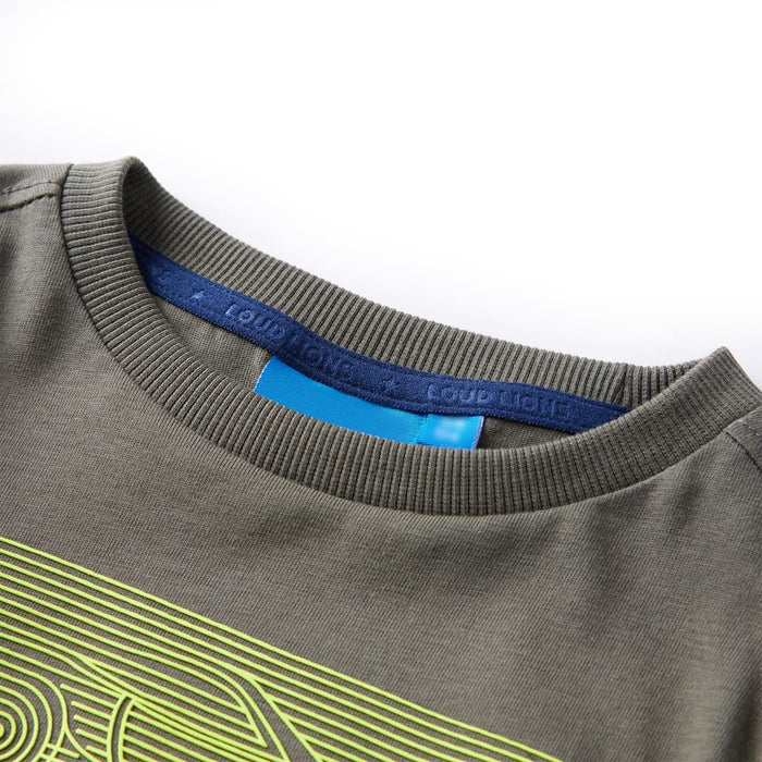 Tricou pentru copii cu mâneci lungi, kaki, 104 - WALTI WALTI