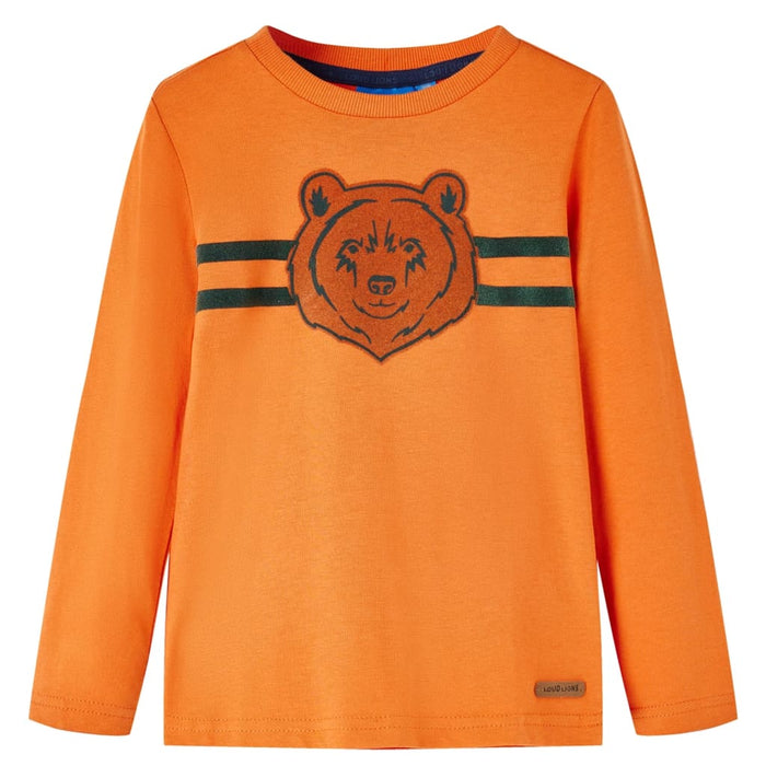 Tricou de copii cu mâneci lungi, portocaliu închis, 92 WALTI