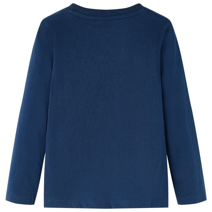 Tricou pentru copii cu mâneci lungi, bleumarin, 92 - WALTI WALTI
