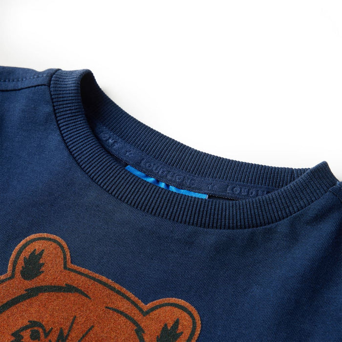 Tricou pentru copii cu mâneci lungi, bleumarin, 92 - WALTI WALTI
