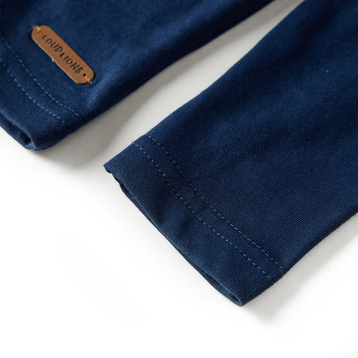 Tricou pentru copii cu mâneci lungi, bleumarin, 92 - WALTI WALTI