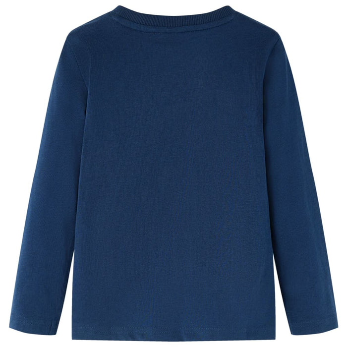 Tricou pentru copii cu mâneci lungi, bleumarin, 104 WALTI