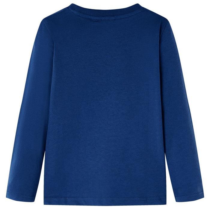 Tricou pentru copii cu mâneci lungi, bleumarin, 128 WALTI
