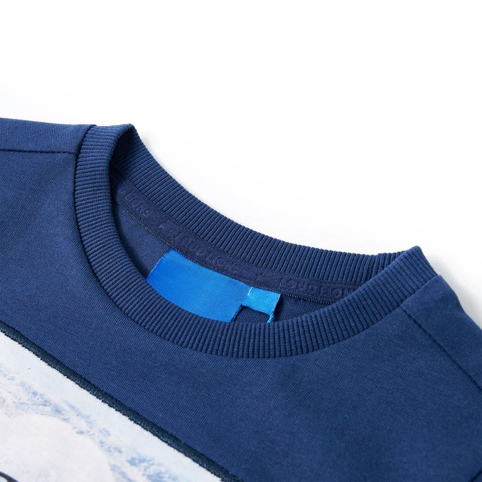 Tricou pentru copii cu mâneci lungi, bleumarin, 140 WALTI