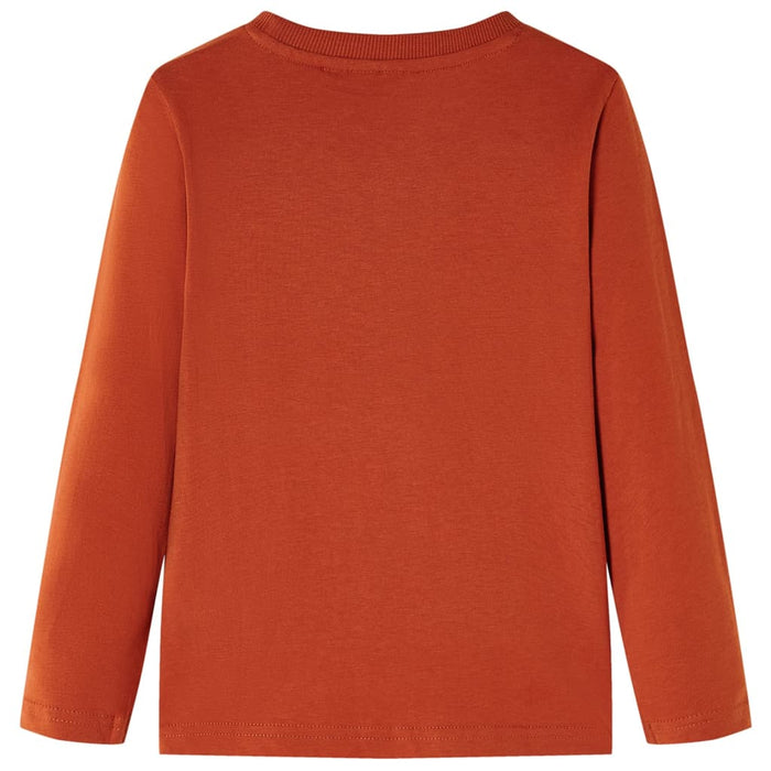 Tricou pentru copii cu mâneci lungi, ruginiu deschis, 116 - WALTI WALTI
