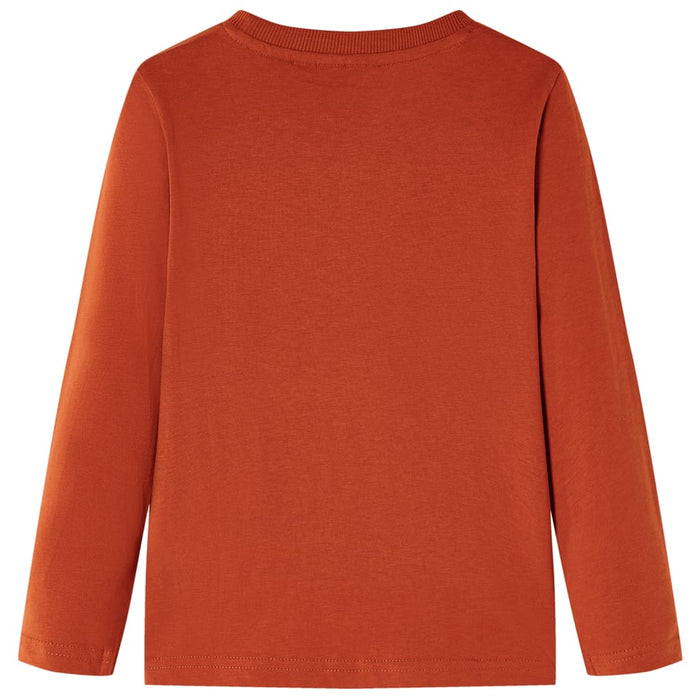 Tricou pentru copii cu mâneci lungi, ruginiu deschis, 140 - WALTI WALTI