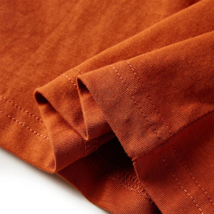 Tricou pentru copii cu mâneci lungi, ruginiu deschis, 128 WALTI