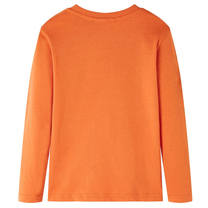 Tricou de copii cu mâneci lungi, portocaliu închis, 104 WALTI