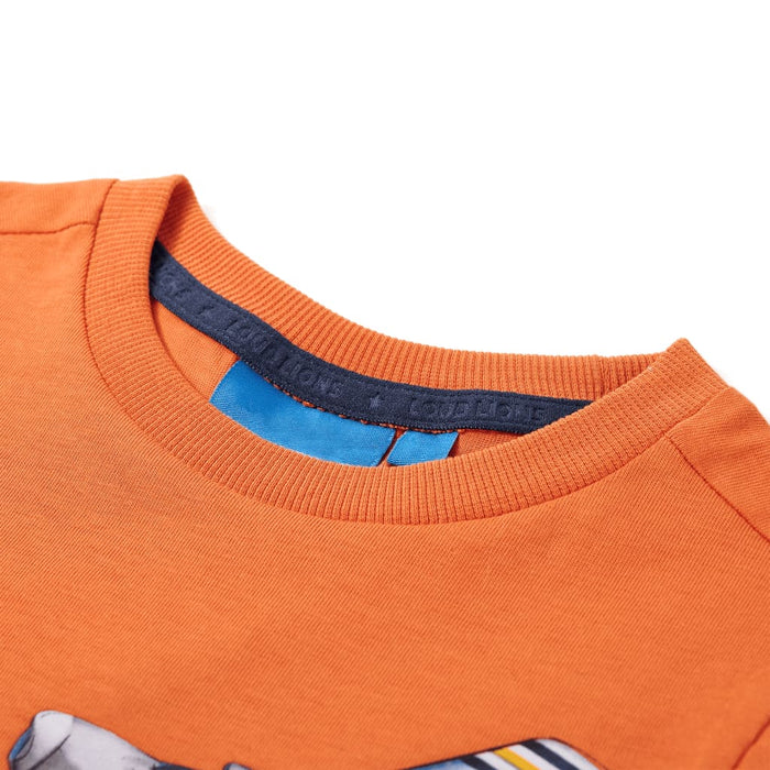 Tricou de copii cu mâneci lungi, portocaliu închis, 104 WALTI