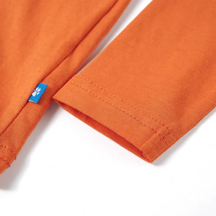 Tricou de copii cu mâneci lungi, portocaliu închis, 104 WALTI