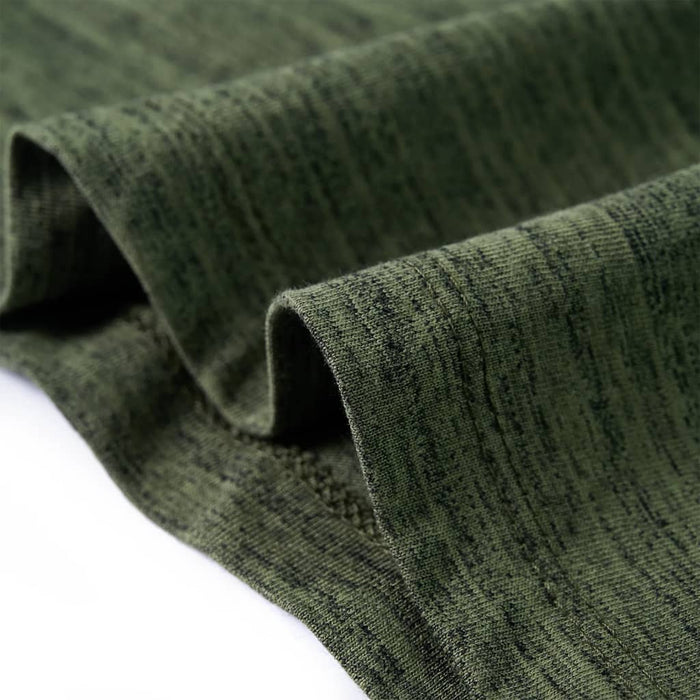 Tricou de copii cu mâneci lungi, kaki melanj, 104 WALTI